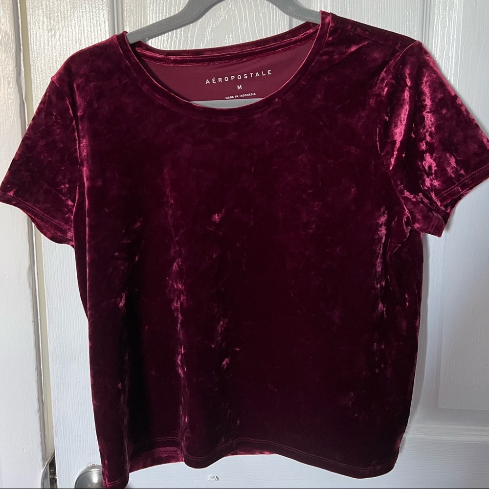 crushed velvet red shirts